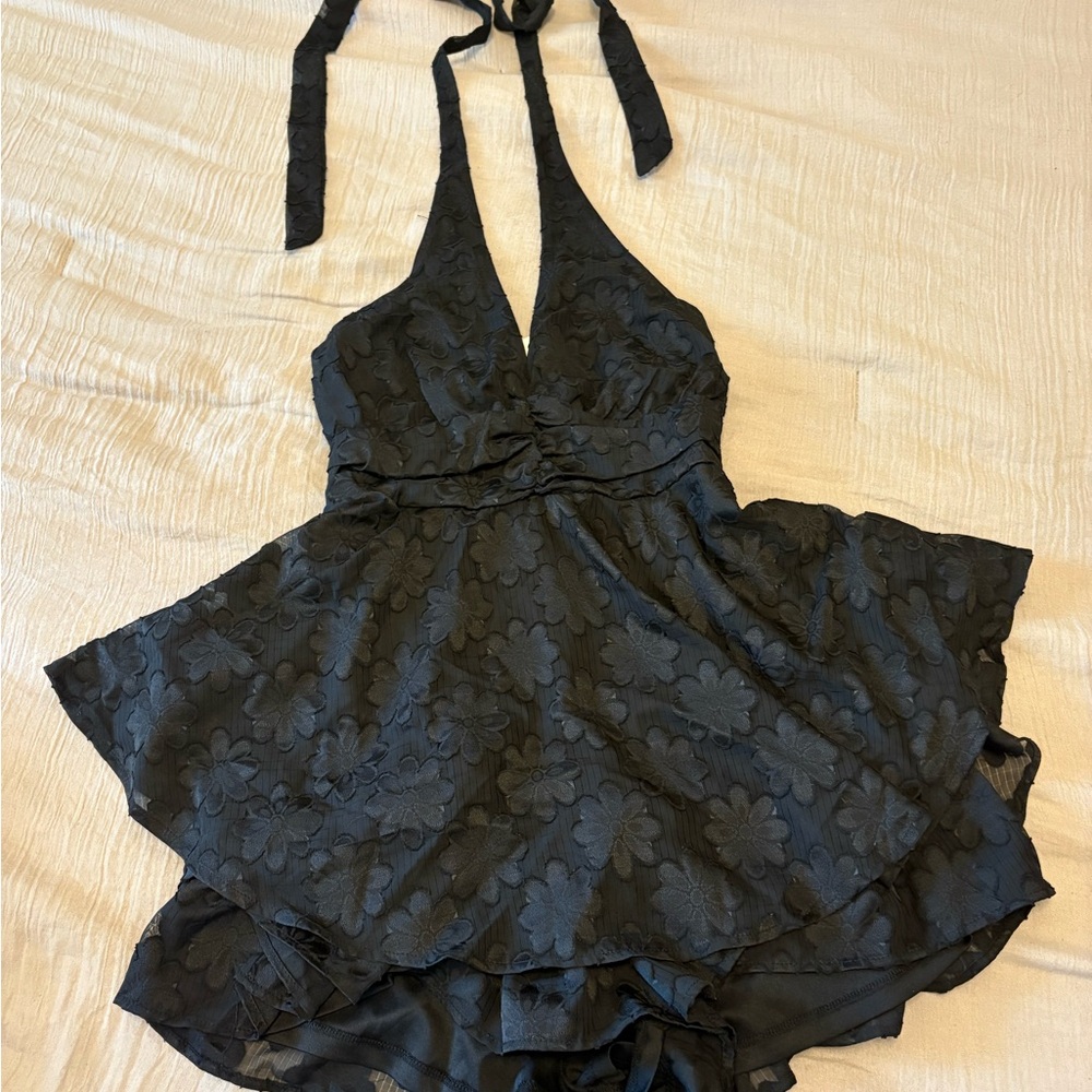 T.J.Maxx Charcoal Floral Dress